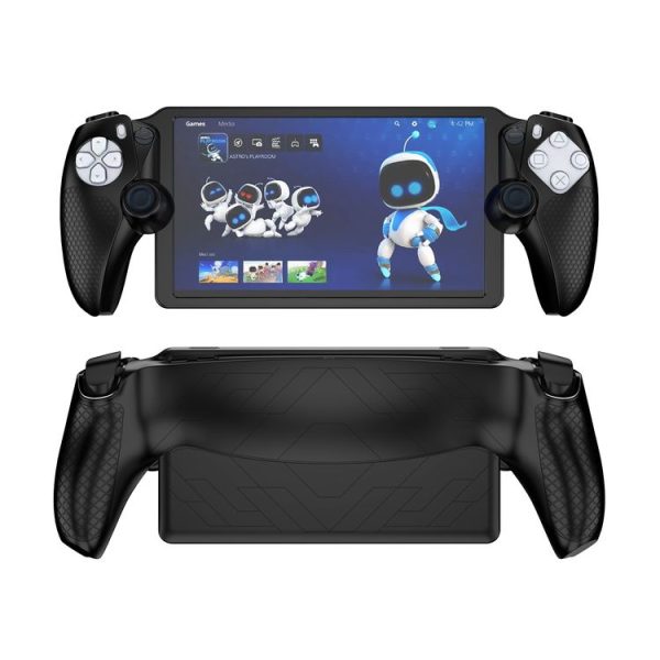 Sony PS Portal Game Console Silicone Protective Cover Oil Spray All-Inclusive Protective Case (Black)