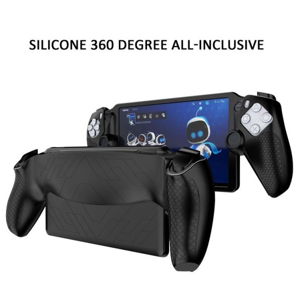 Sony PS Portal Game Console Silicone Protective Cover Oil Spray All-Inclusive Protective Case (Black) - Image 2