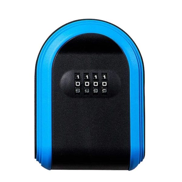 Full Plastic Key Box Password Lock Door Key Storage Password Box (Blue)