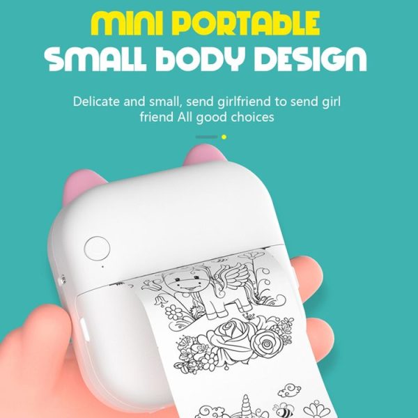 C26 Mini Portable Bluetooth Photo Label Thermal Printer, Spec: Blue+1 Paper - Image 6