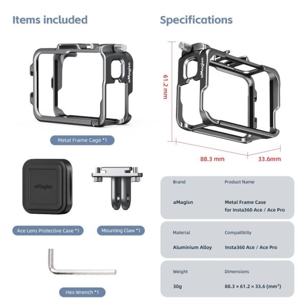 Insta360 Ace Pro / Ace aMagisn Metal Rabbit Cage Protective Frame - Image 12