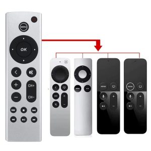 Apple TV Remote Control 4K / HD A2169 A1842 A1625 Without Voice (Silver)