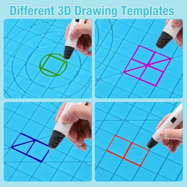 3D Printing Pen Copy Silicone DIY Painting Template Mat, Specification: Blue - Image 5
