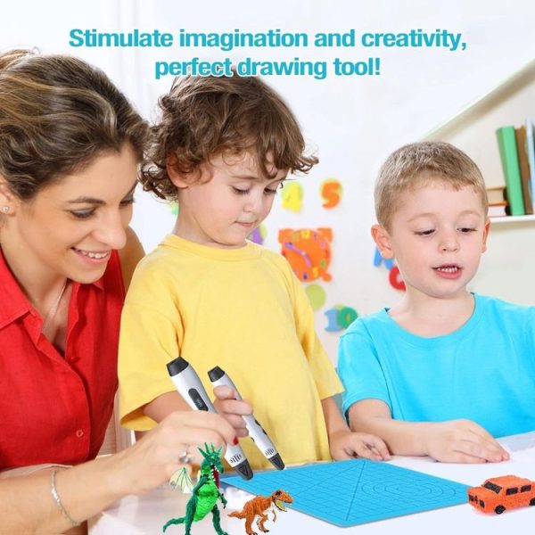 3D Printing Pen Copy Silicone DIY Painting Template Mat, Specification: Blue - Image 9