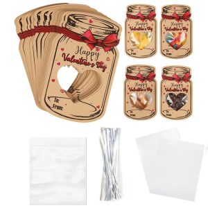 Valentine Day Bottle Shape Greeting Card Holiday Gift Exchange Card Kids Party Favor Message Card, Spec: 24pcs / Set