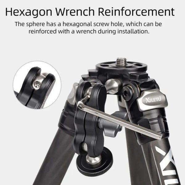 XILETU TM Series Magic Arm With Dual Ballhead Camera Video Monitor Mount Adapter TM-2 - Image 6