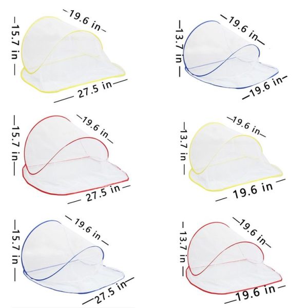 Installation-free Folding Portable Travel Insect-proof Mesh Cover Head Mini Mosquito Net, Color: Regular Red - Image 2