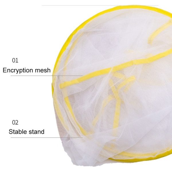 Installation-free Folding Portable Travel Insect-proof Mesh Cover Head Mini Mosquito Net, Color: Regular Red - Image 3
