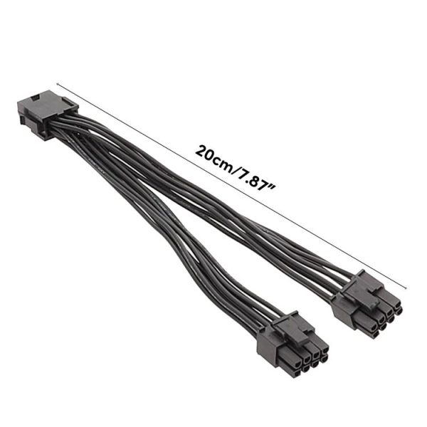 20cm 8P Female To Dual 6+2Pin Male Graphics Card Power Cable 8P To Dual 8P 1 To 2 Power Adapter Cable - Image 5