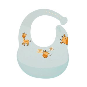 Baby Anti-Dirty Eating Bib Waterproof Silicone Infant Auxiliary Food Bib Drool Towel (Blue)