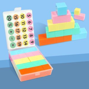 ARTCOLOR 20pcs / Pack 2cm Cube Magnetic Teaching Aids Cube Toys For Elementary School Students