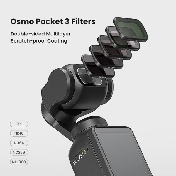 DJI Osmo Pocket 3 aMagisn HD Double Sided Coated Filters Sports Camera Protective Goggles, Style: CPL - Image 6