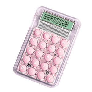 Small Silent Simple Calculator Mini Candy Dormitory Student Office Exam Tool (Pink)