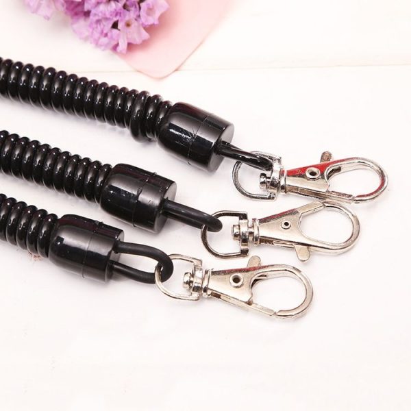 5pcs Spring Key Rope Plastic Keychain Environmentally Friendly Elastic Chain (Colorful Random Delivery) - Image 4