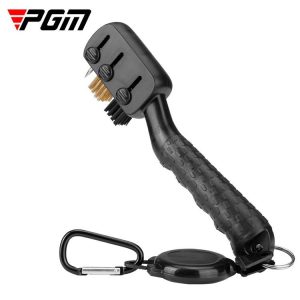 PGM SZ008 Golf Club Brush Retractable Multifunctional Cleaning Brush Golf Accessories (Black)