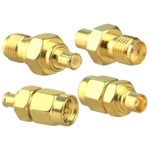 4pcs / Set SMA To MCX Connector Kit RF Coaxial Gold Plated Adapter
