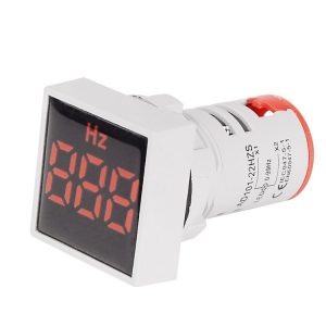 SINOTIMER ST17HZ 22mm Square LED Digital Display 50-75Hz AC Frequency Signal Indicator (01 Red)