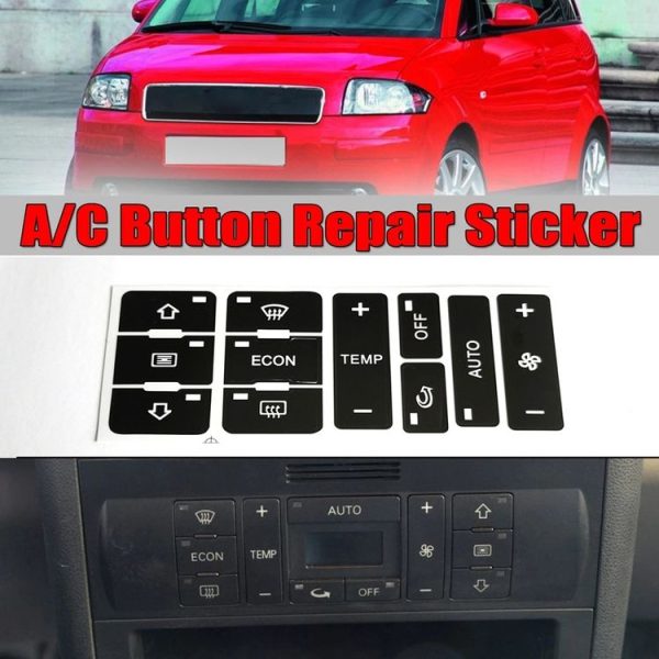 2pcs For Audi A2 / A3 / A8L Car Air Conditioning Control Switch Repair Sticker - Image 5