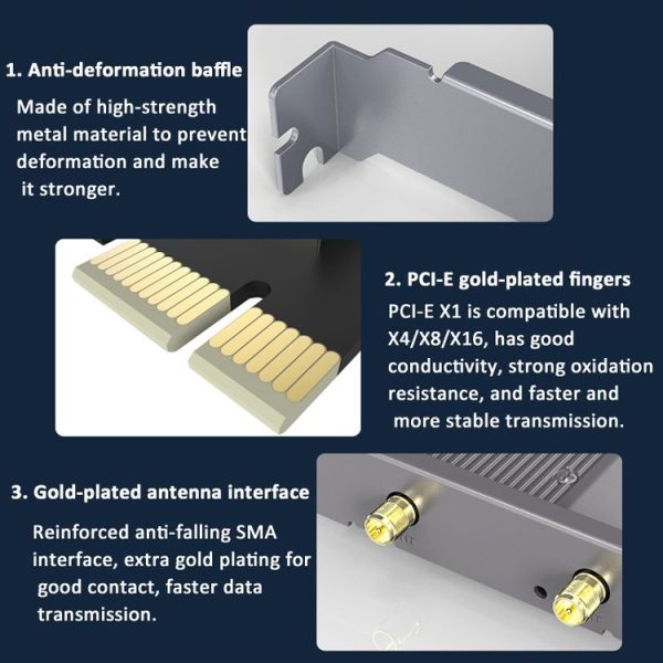 COMFAST BE200MAX 8774Mbps WiFi7 Network Card Bluetooth 5.4 Tri-Band PCIE WiFi Receiver - Image 13