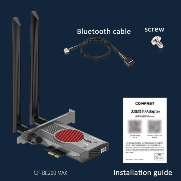 COMFAST BE200MAX 8774Mbps WiFi7 Network Card Bluetooth 5.4 Tri-Band PCIE WiFi Receiver - Image 15