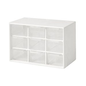 Transparent Desktop Small Objects Compartment Drawer Organizer Hair Accessories Storage Case, Color: 9 Grids White