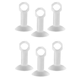 6pcs Transparent Window Door Handle Anti-collision Silicone Protective Cover