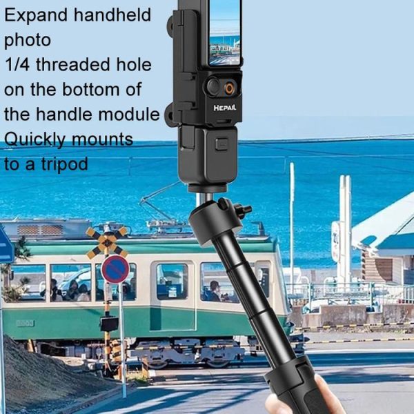 DJI Osmo Pocket 3 HEPAIL Extended Adapter Protective Bezel Extension Handle Cold Shoe Adapter Bracket - Image 9