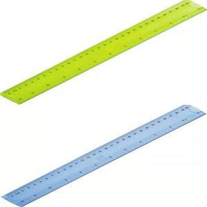 Soft Ruler Student Flexible Ruler Tape Measure Straight Ruler Office School Supplies, Length: 30cm (Blue / Green Random Delivery)