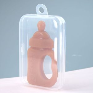 Baby Silicone Teether Bottle Bite Teether Teething Stick, Color: With Box Nano Color