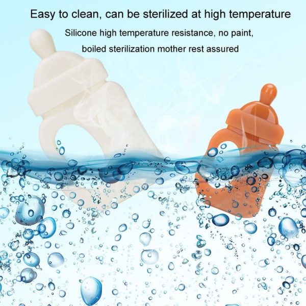 Baby Silicone Teether Bottle Bite Teether Teething Stick, Color: With Box Nano Color - Image 9