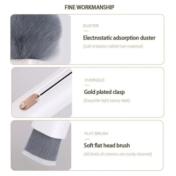 Car Air Conditioner Air Outlet Gap Dust Cleaning Soft Brush (Grey) - Image 4