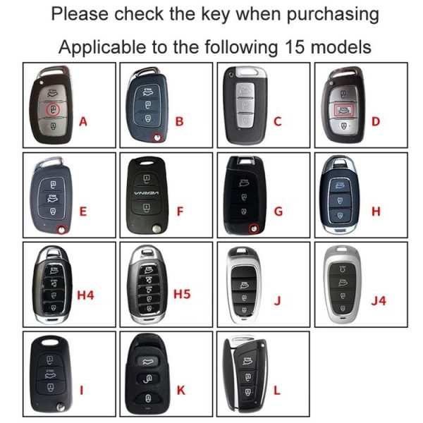 Hyundai Car Key Cover Multifunctional Keychains Anti-lost Number Plates, Style: A - Image 3