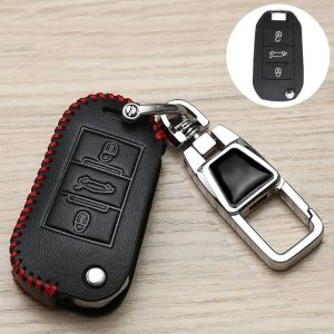 Citroen Car Key Cover Multifunctional Keychain Anti-lost Number Plate (A)