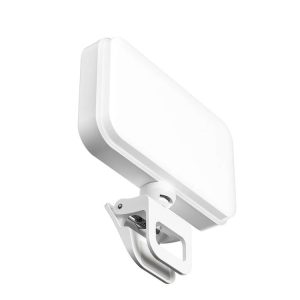 66 LEDs Selfie Fill Light Rechargeable 3 Modes Clip-on Pocket Light For Phone, Laptop, Tablet Meeting (White)