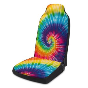 Car Universal Printed Seat Protector Automobile Decoration Supplies, Style: Coloful Swirls