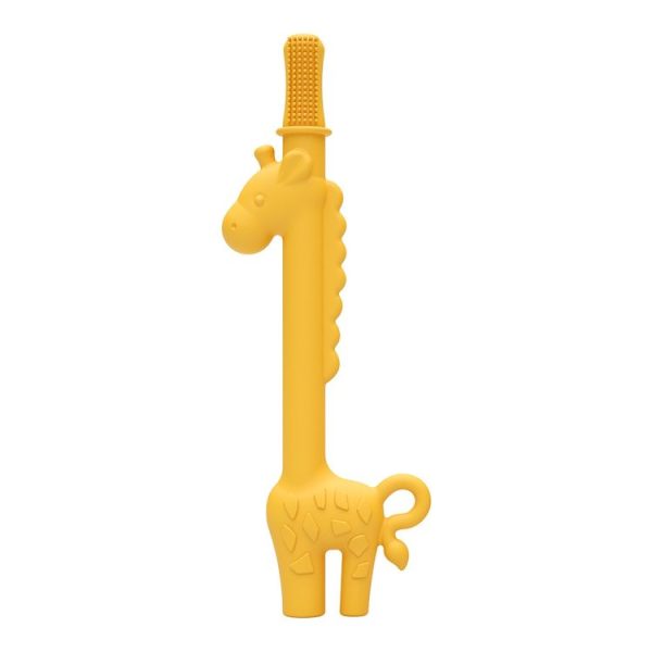 Baby Deer Toys Food Teething Sticks Silicone Giraffe (Yellow)