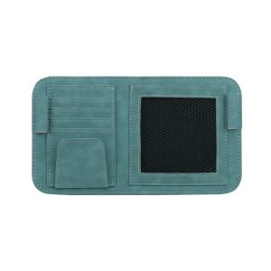 Car Sun Visor Bill Holder Glasses Clip Storage Bag (Blue)