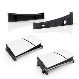 PS5 Slim JYS-P5189 Console Horizontal Placement Stand Digital / Optical Drive Version Universal Storage Mount (Black)
