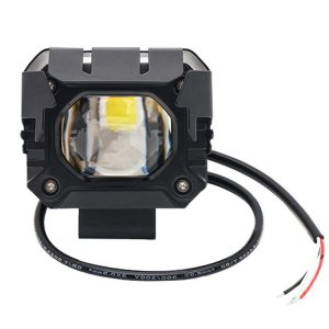 Motorcycle Strong Light With Lens Spotlight Electrical Bike Conversion Spotlight Paving Light (White And Yellow Dual Light)