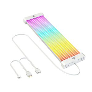 AOSOR Al200 Neon Cable Computer Motherboard Graphics Card Glow Board Power Supply Line Decoration (White)