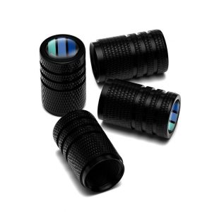 Aluminum Alloy Car Tire Decorative Valve Cap (Black)