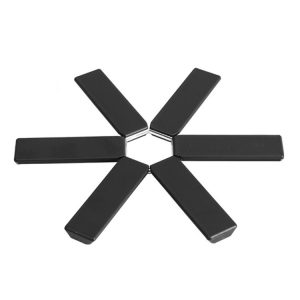 Thickened Folding Anti-scald Heat Insulation Mat Table Placemat Pot Mat (Black)