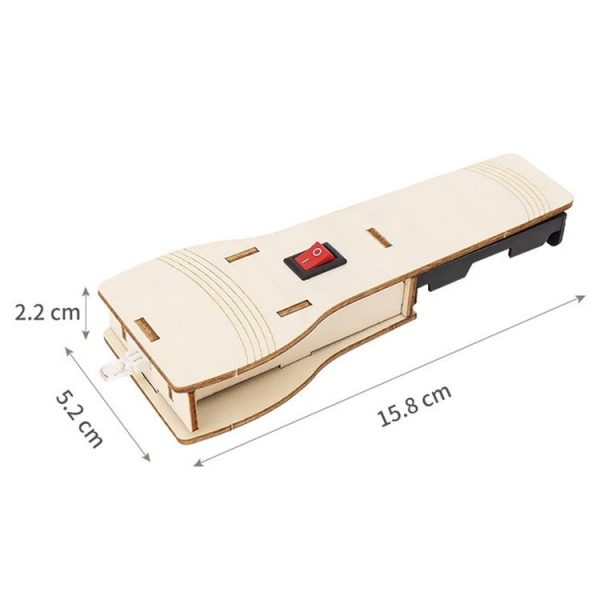 DIY Homemade Flashlight Wooden Handmade Toys Material Kit Creator Classroom Experimental Equipment - Image 3