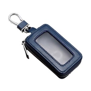 Car Remote Control Universal Visible Zipper Key Case (Royal Blue)