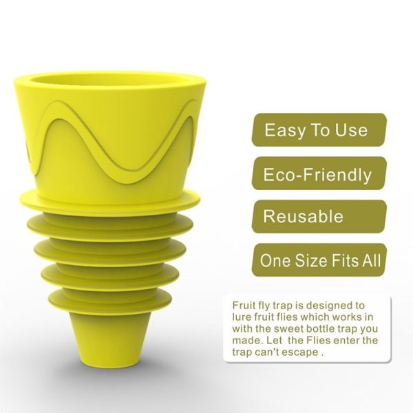 2pcs / Box Fruit Fly Catch Trap Insect Mosquito Luring Fly Tools (Yellow) - Image 4