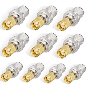10pcs / Pack SMA Male Crimp Connector Kit For LMR-400 / RG8 / RG213 / Belden-9913 SMA Extension Cable