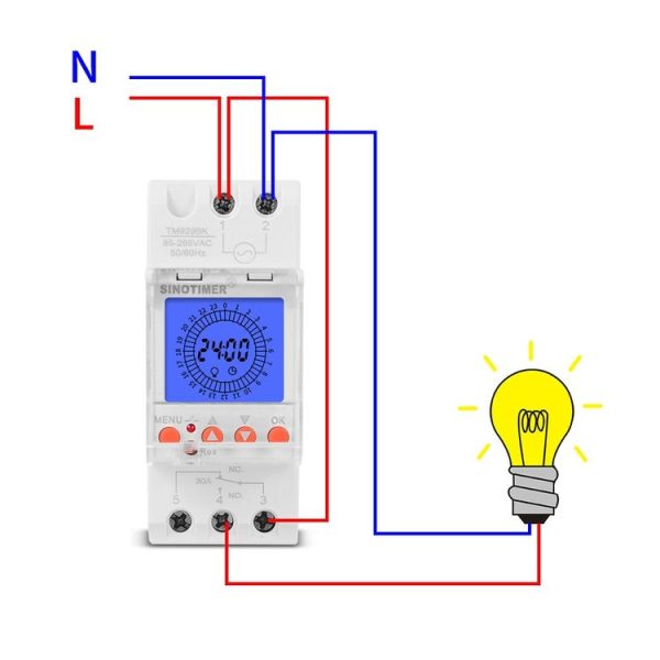 SINOTIMER TM929BKL 85-265V 30A 24hrs Digital Analogue Din Module Time Switch With Backlight - Image 7
