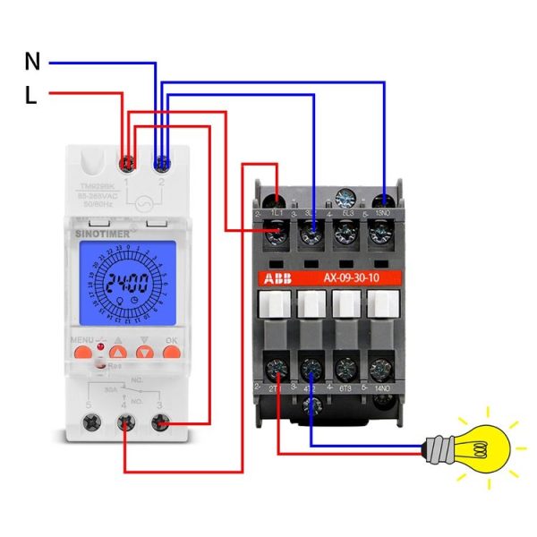 SINOTIMER TM929BKL 85-265V 30A 24hrs Digital Analogue Din Module Time Switch With Backlight - Image 8