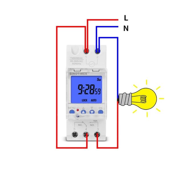 SINOTIMER TM928SAKL 85-265V 16A 1 Second to 168 Hours Programmable Electronic Time Switch - Image 6