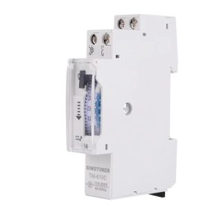 SINOTIMER TM610C 110-250V 16A Quartz Mechanical Timer 24 Hours Programmable Din Rail Relay